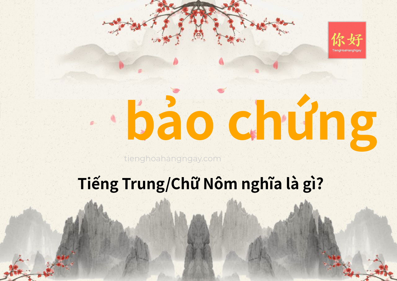 bảo chứng tiếng Trung là gì?